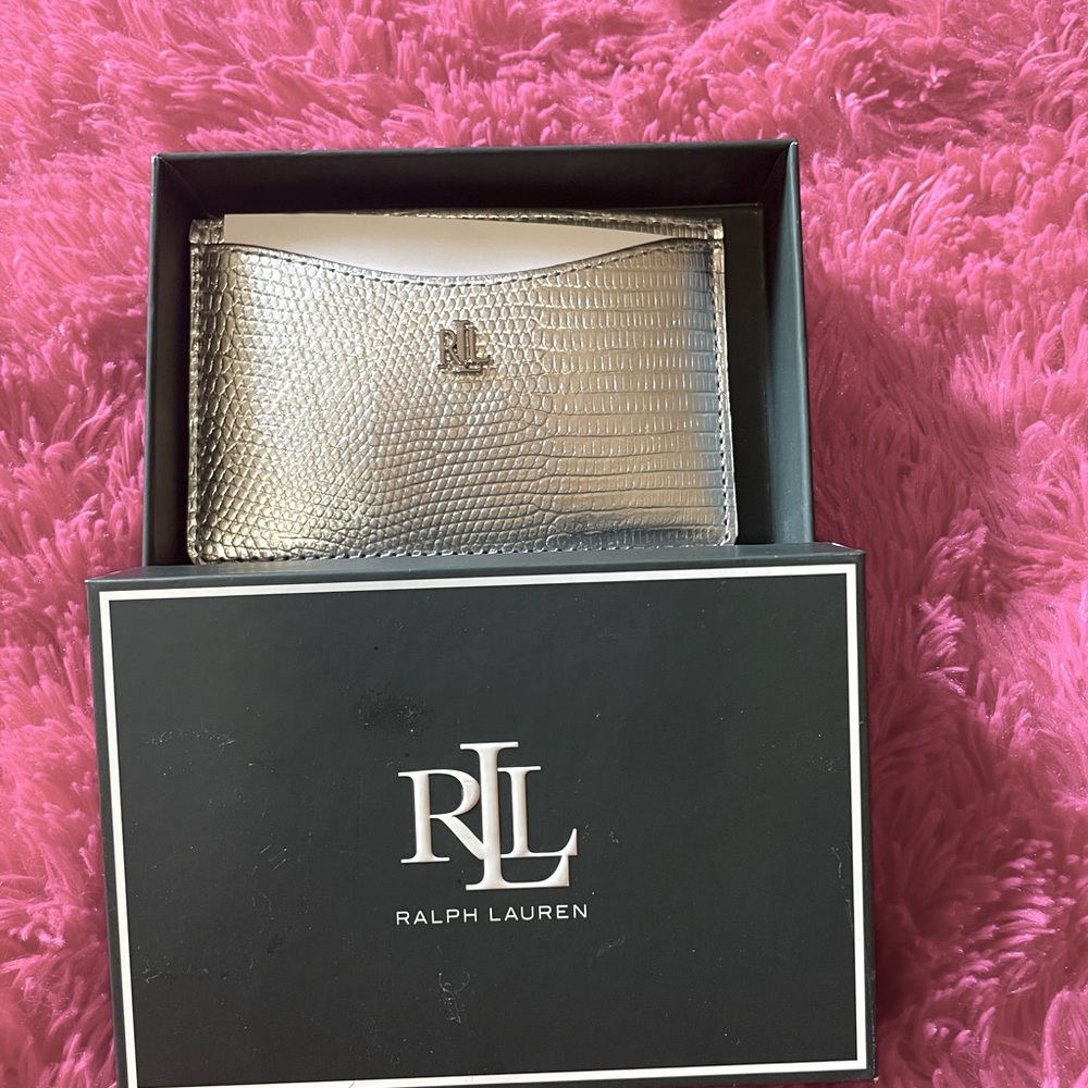 Ralph Lauren silver-slim wallet